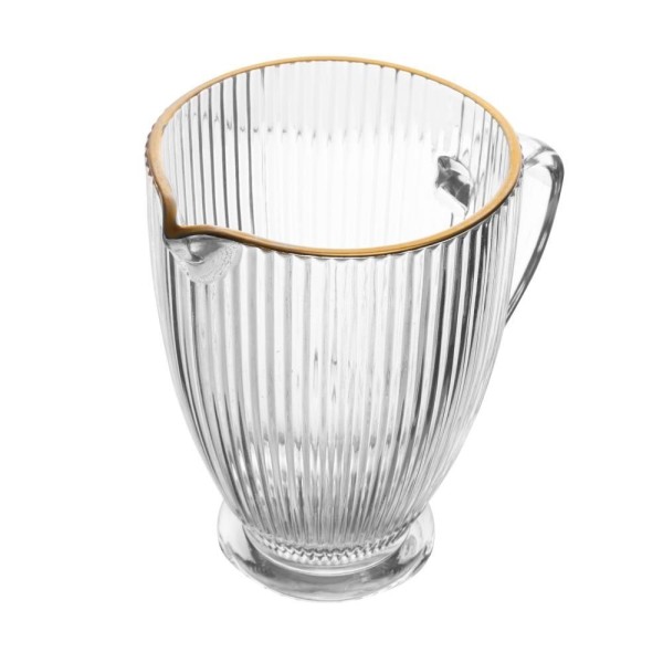 Encontraproduto.com.br - Jarra Wolff 20634 Lines com fio ouro 1,3 litro em vidro