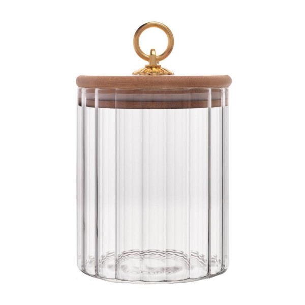 Encontraproduto.com.br - Porta Mantimento de Vidro Borossilicato com Tampa de Bambu Classic 510ml - Wolff