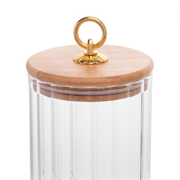 Encontraproduto.com.br - Porta Mantimento de Vidro Borossilicato com Tampa de Bambu Classic 510ml - Wolff