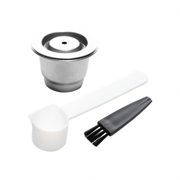 Cápsula Reutilizável para Café Espresso de Metal com Escova e Medidor - Wolff