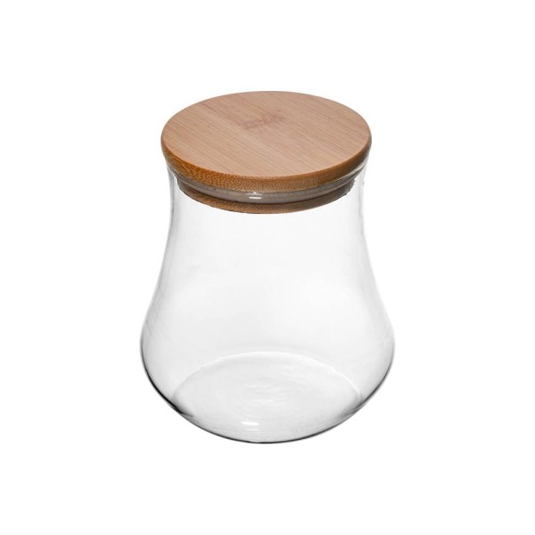 Porta Mantimento Vidro C/Tampa Bambu 500ml Wolff