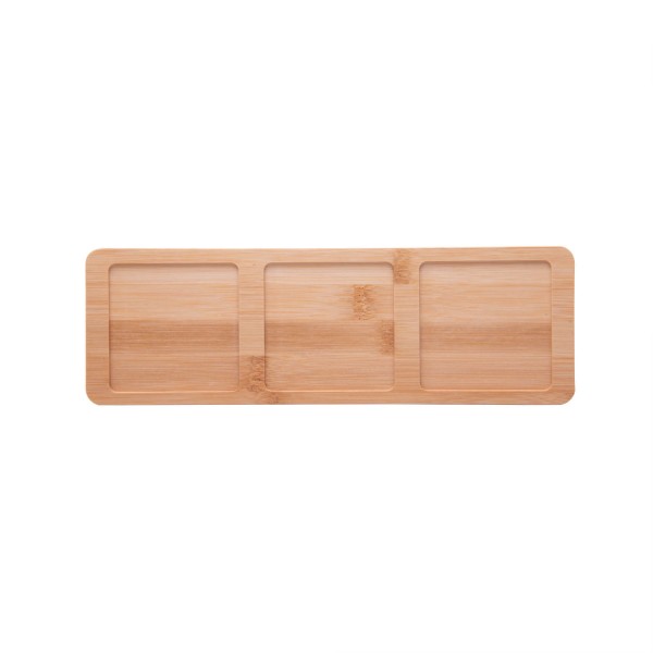 Encontraproduto.com.br - Conjunto 3 Potes em Borossilicato com Tampa Hermética, Colher e Bandeja em Bambu 350ml - Wolff