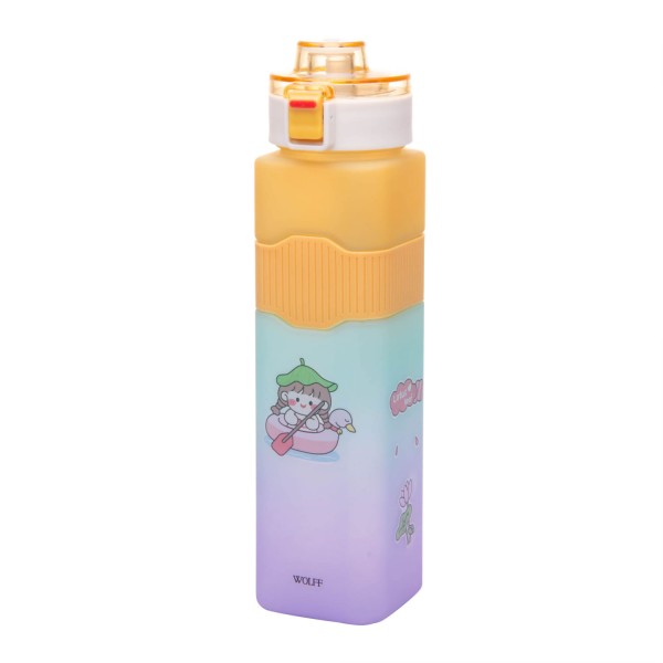 Encontraproduto.com.br - Garrafa Squeeze Policarbonato cinta Emborrachada 900ml Wolff