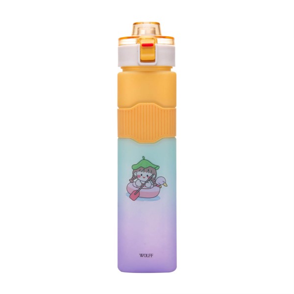 Encontraproduto.com.br - Garrafa Squeeze Policarbonato cinta Emborrachada 900ml Wolff