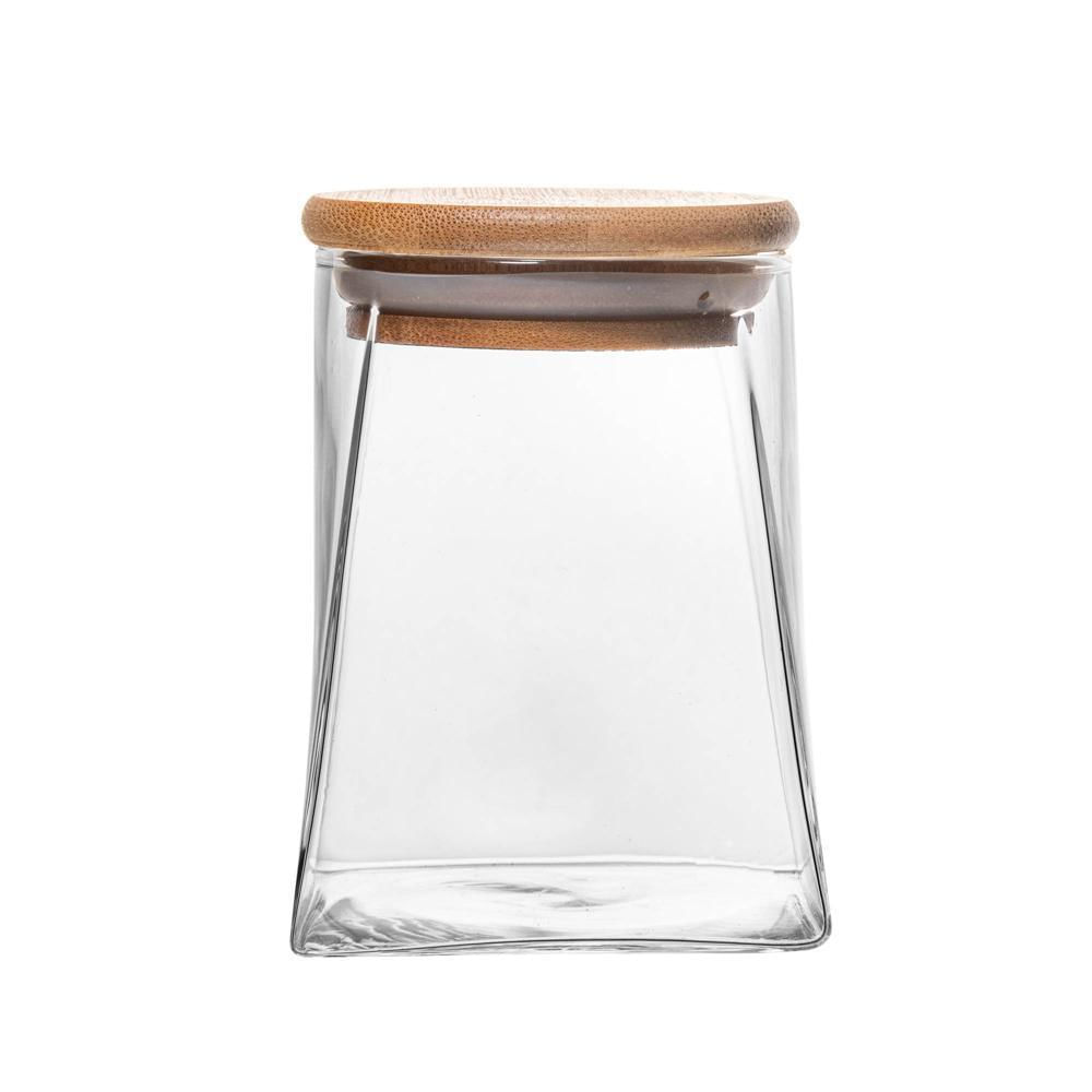 Porta Mantimento de Vidro Borossilicato com Tampa de Bambu 350ml - Wolff