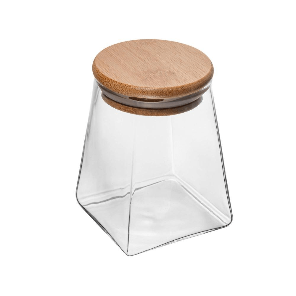 Encontraproduto.com.br - Porta Mantimento de Vidro Borossilicato com Tampa de Bambu 350ml - Wolff