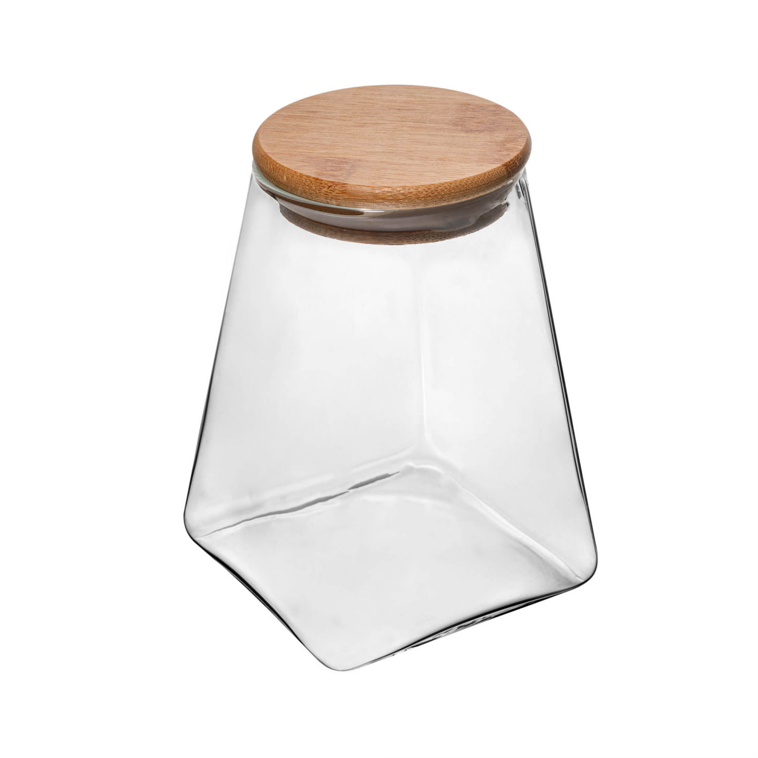 Encontraproduto.com.br - Porta Mantimento de Vidro Borossilicato com Tampa de Bambu 750ml - Wolff