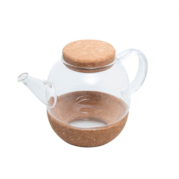 Encontraproduto.com.br - Chaleira de Vidro Borossilicato com Base Antiderrapante e Tampa em Rolha 800ml - Wolff