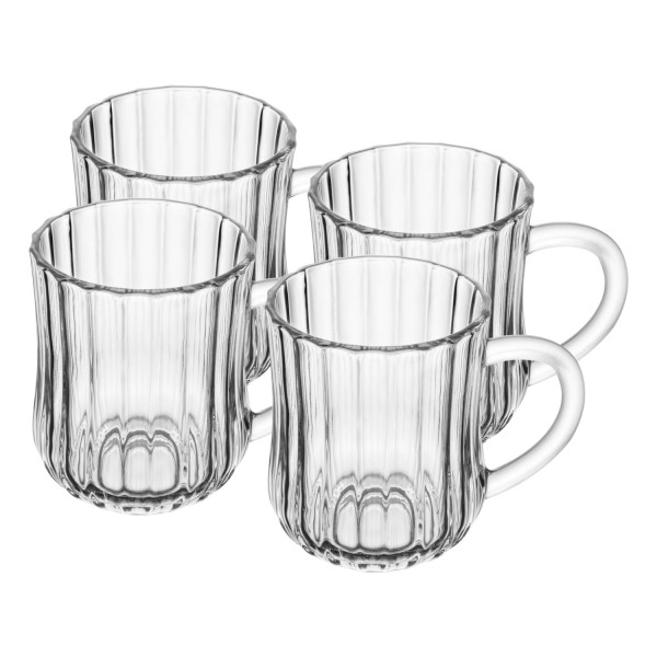 Encontraproduto.com.br - Conjunto 4 Canecas de Vidro Classic 210ml - Wolff