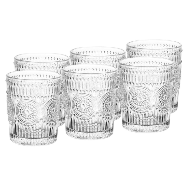 Encontraproduto.com.br - Conjunto 6 Copos de Vidro Mandala 260ml - Wolff