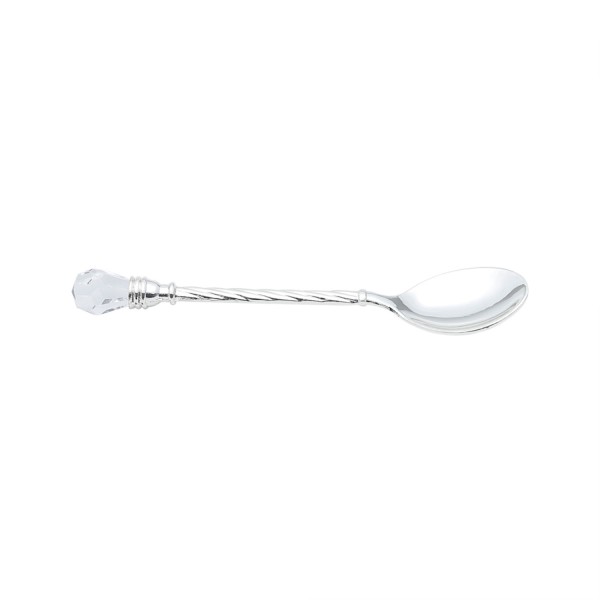 Encontraproduto.com.br - Conjunto 6 Colheres de Café de Zamac Niquelado Crystal 11cm - Wolff