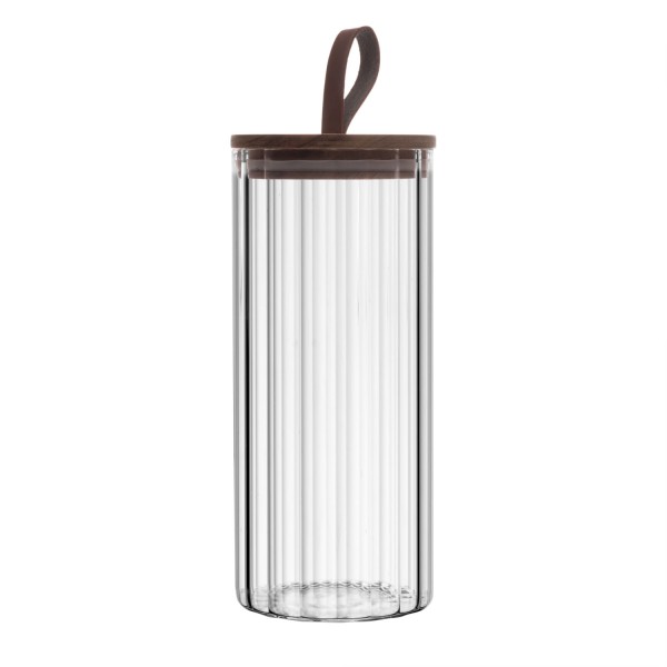 Encontraproduto.com.br - Porta Mantimento de Vidro com Tampa de Acácia Classic 1,18L - Wolff