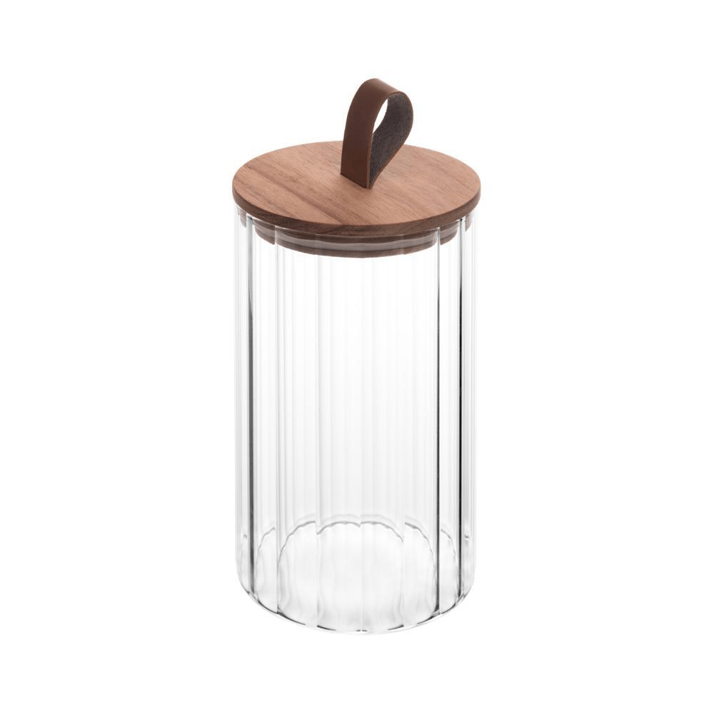 Encontraproduto.com.br - Porta Mantimento de Vidro com Tampa de Acácia Classic 880ml - Wolff