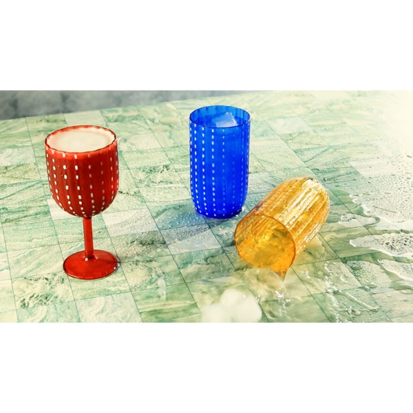 Encontraproduto.com.br - Taça de Acrílico Orquídea Azul 350ml - Wolff