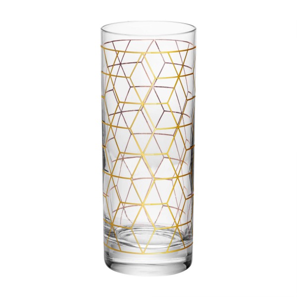 Encontraproduto.com.br - Conjunto 2 Copos Altos de Vidro Cube 320ml - Wolff