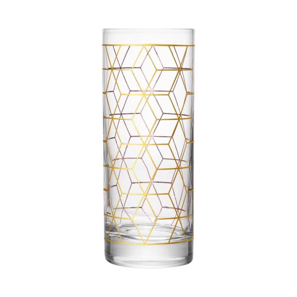 Encontraproduto.com.br - Conjunto 2 Copos Altos de Vidro Cube 320ml - Wolff