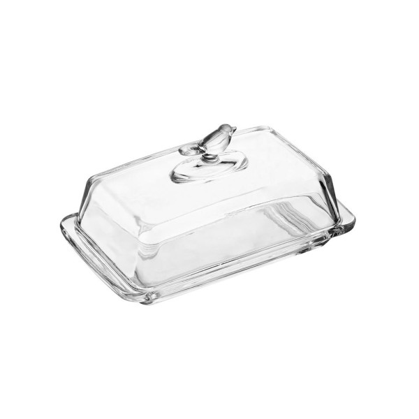 Encontraproduto.com.br - Manteigueira Retangular com Tampa Bird 18cm x 10cm x 9cm Cristal Ecológico - Wolff