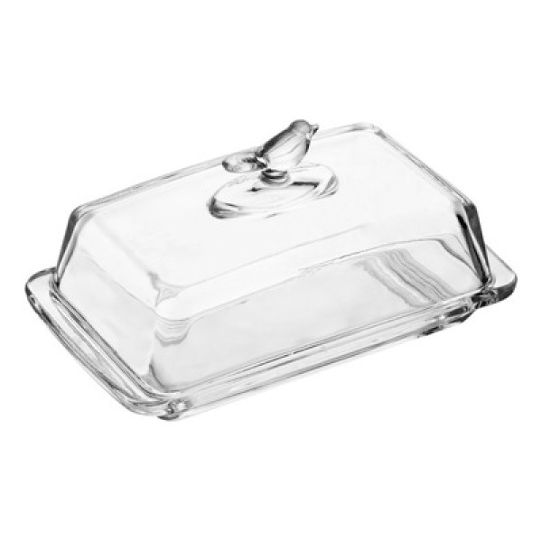 Encontraproduto.com.br - Manteigueira Retangular com Tampa Bird 18cm x 10cm x 9cm Cristal Ecológico - Wolff