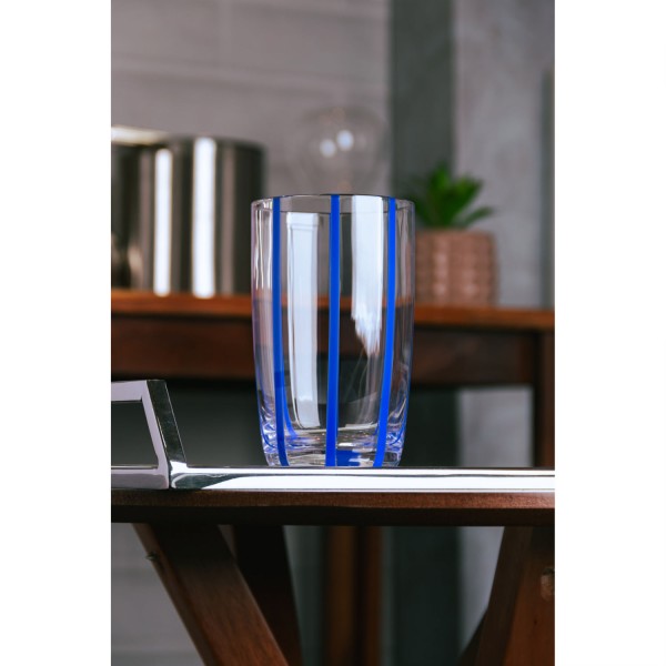 Encontraproduto.com.br - Conjunto 2 Copos Altos Azura 450ml Azul Vidro - Wolff