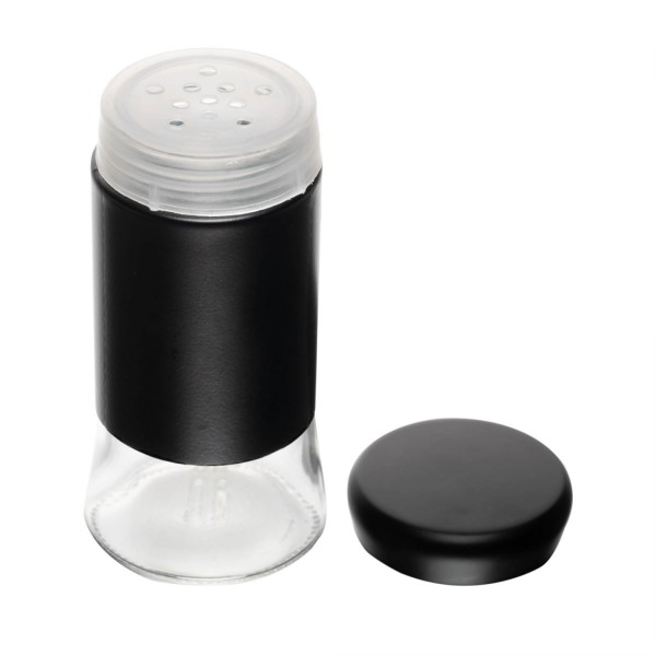 Encontraproduto.com.br - Porta Temperos Versatile 135ml Preto Vidro - Wolff