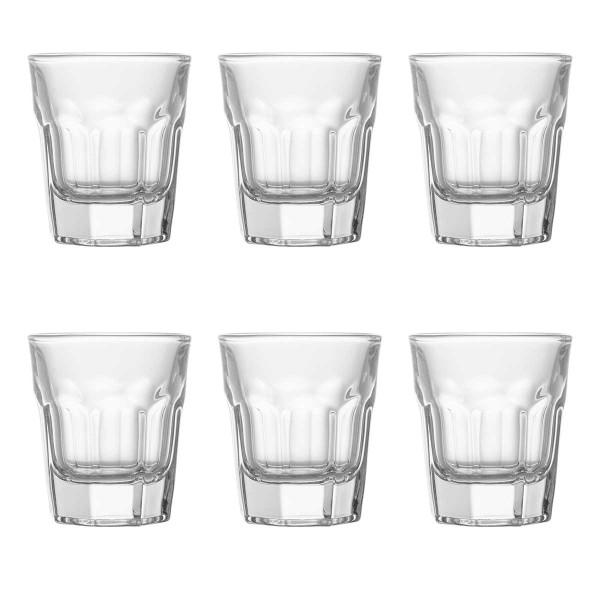 Encontraproduto.com.br - Conjunto 6 Copos de Vidro para Shot Allure 30ml - Wolff