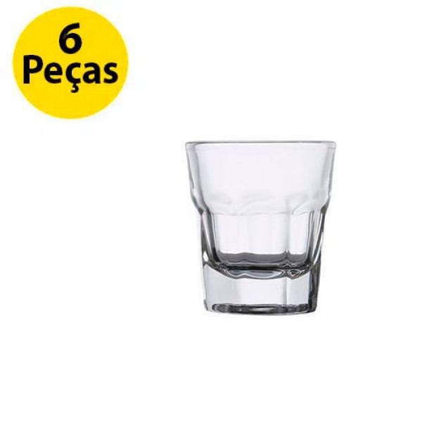 Encontraproduto.com.br - Conjunto 6 Copos de Vidro para Shot Allure 30ml - Wolff
