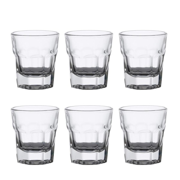 Encontraproduto.com.br - Conjunto 6 Copos de Vidro para Shot Allure 30ml - Wolff