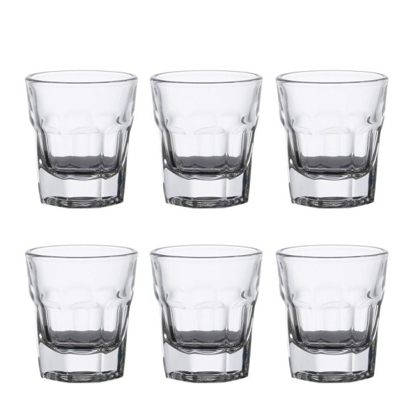 Encontraproduto.com.br - Conjunto 6 Copos de Vidro para Shot Allure 30ml - Wolff