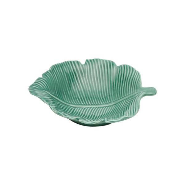 Folha decorativa em porcelana Prestige Pachira 14,5cm verde