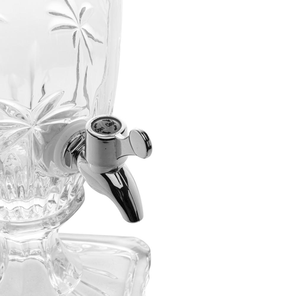 Encontraproduto.com.br - Dispenser - Suqueira em cristal com pé Wolff 27575 Palm Tree 2 litros incolor