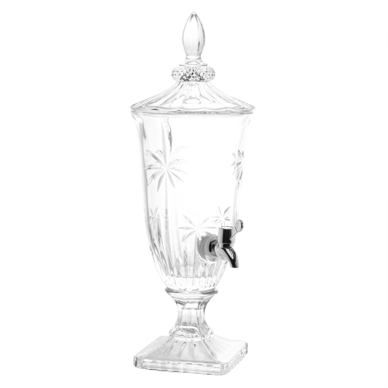 Encontraproduto.com.br - Dispenser - Suqueira em cristal com pé Wolff 27575 Palm Tree 2 litros incolor