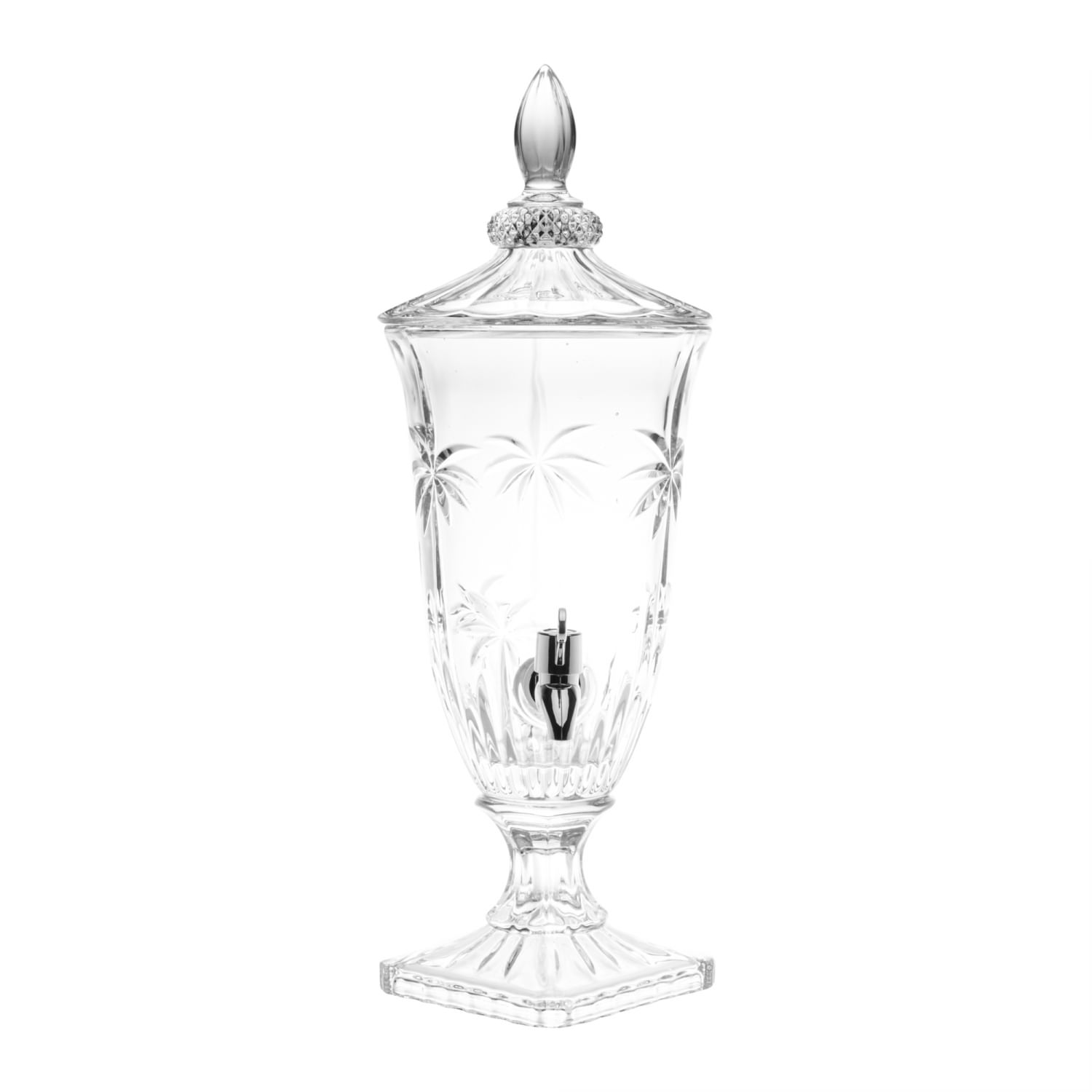 Encontraproduto.com.br - Dispenser - Suqueira em cristal com pé Wolff 27575 Palm Tree 2 litros incolor