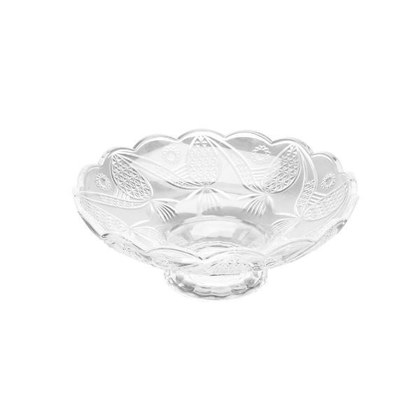 Centro de mesa em vidro Royal Decor  28x10x11cm incolor