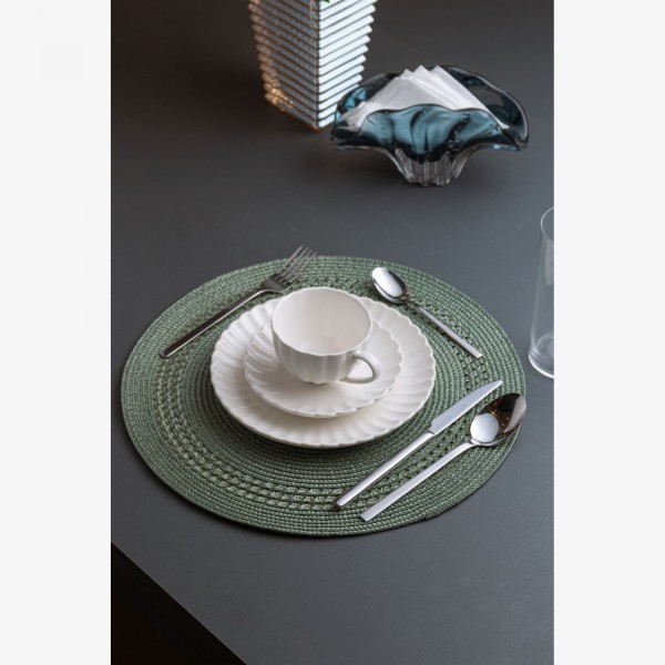 Encontraproduto.com.br - Lugar Americano de Poliéster Verde 38cm - Wolff