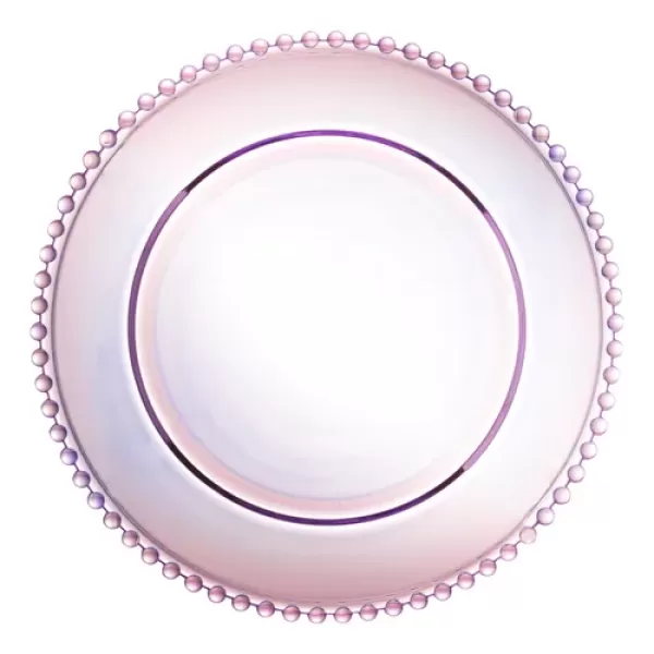 Prato Sobremesa Cristal De Chumbo Pearl Rainbow Furta Cor Bolinhas