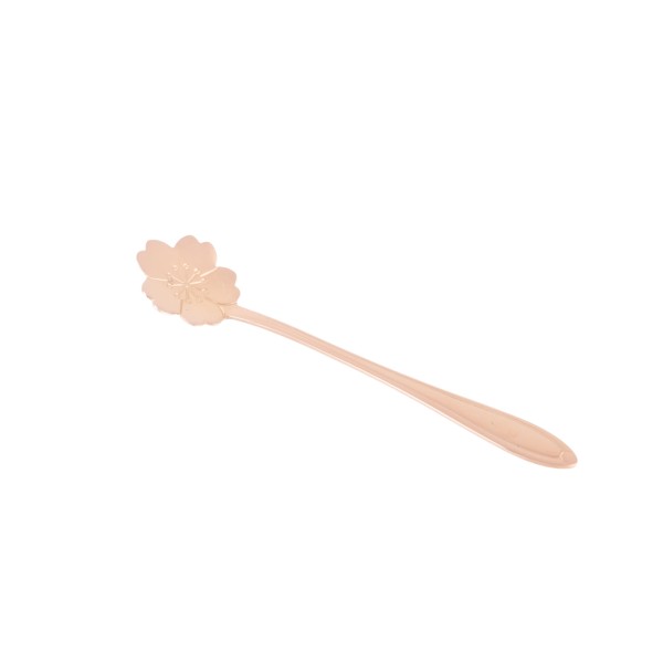 Encontraproduto.com.br - Jogo 4 Colheres Para Chá Flores Aço Inox Rose Gold