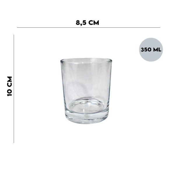 Encontraproduto.com.br - Conjunto 6 Copos de Cristal 350ml - Wolff