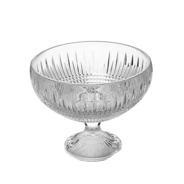 Encontraproduto.com.br - Centro de Mesa de Cristal com Pé Queen 25cm x 20cm - Wolff