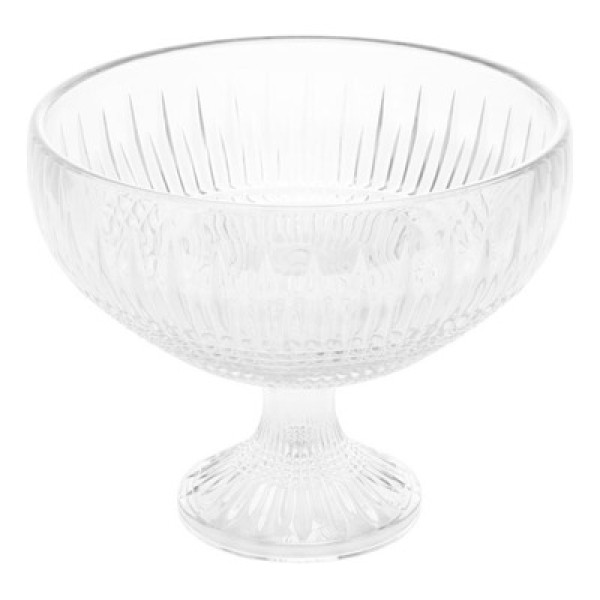 Encontraproduto.com.br - Centro de Mesa de Cristal com Pé Queen 25cm x 20cm - Wolff