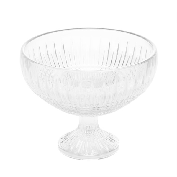 Encontraproduto.com.br - Centro de Mesa de Cristal com Pé Queen 25cm x 20cm - Wolff