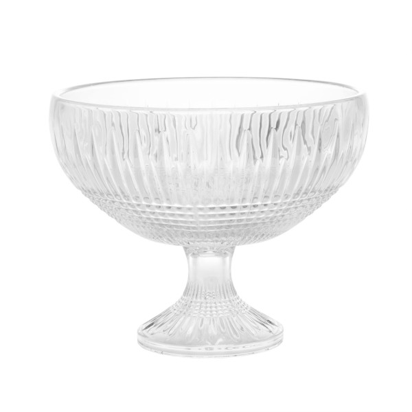 Encontraproduto.com.br - Centro de Mesa de Cristal com Pé Queen 25cm x 20cm - Wolff