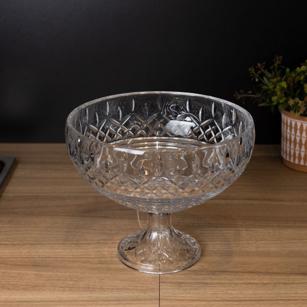 Encontraproduto.com.br - Centro de Mesa de Cristal com Pé Lys 25cm x 20cm - Wolff