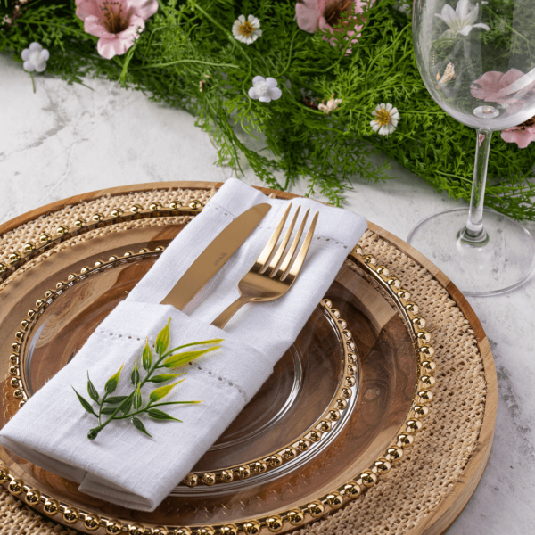 Encontraproduto.com.br - Prato Sobremesa Cristal com Borda Bolinha Dourada Pearl - 20 cm