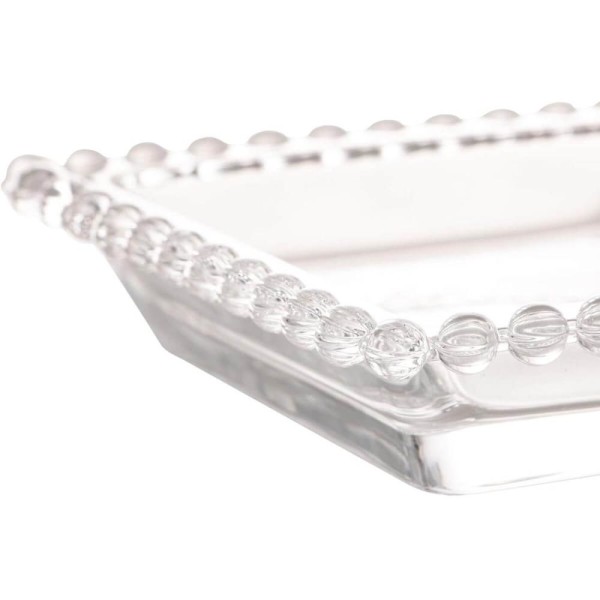 Encontraproduto.com.br - Petisqueira de Cristal com 3 Divisões Pearl 30x13x3cm - Wolff