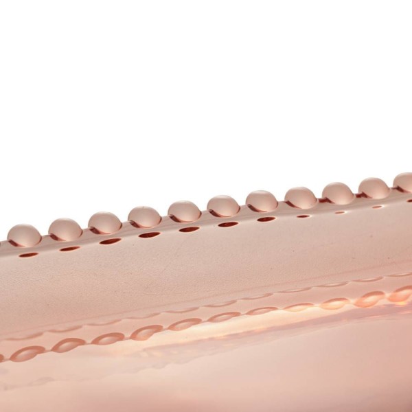Encontraproduto.com.br - Travessa Pearl Oval Cristal De Chumbo Rosa 30x15x2cm - Wolff
