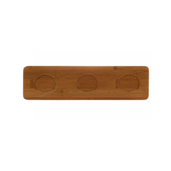 Encontraproduto.com.br - Conjunto Petisqueiras Wolff Porcelana com Bandeja Bambu Branco 32X9X5cm