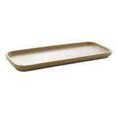Conjunto 2 Travessas de Porcelana Nórdica 31X13X3cm Cinza Matt
