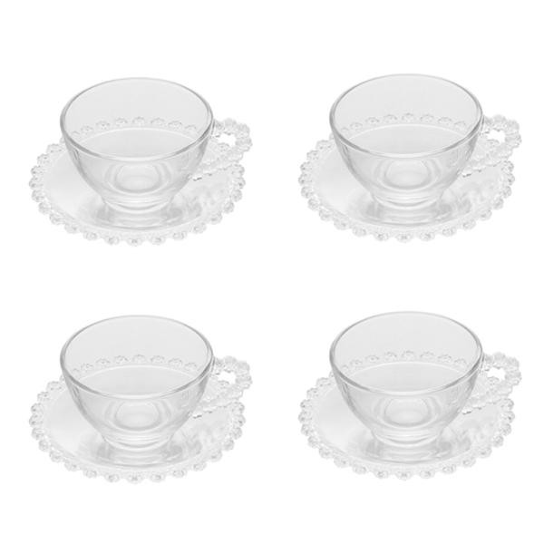 Encontraproduto.com.br - Jogo de xicaras para chá com pires Wolff Daisy 170ml 4 peças