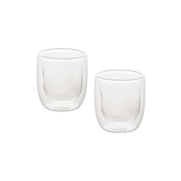 Encontraproduto.com.br - Conjunto 2 Copos de Café Parede Dupla de Vidro Borossilicato Resistente a Calor 100ml - Wolff