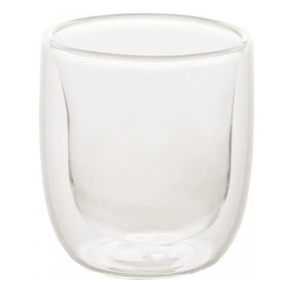 Encontraproduto.com.br - Conjunto 2 Copos de Café Parede Dupla de Vidro Borossilicato Resistente a Calor 100ml - Wolff